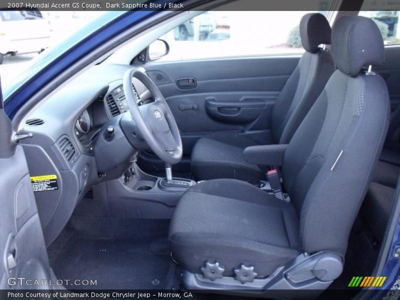 Dark Sapphire Blue / Black 2007 Hyundai Accent GS Coupe