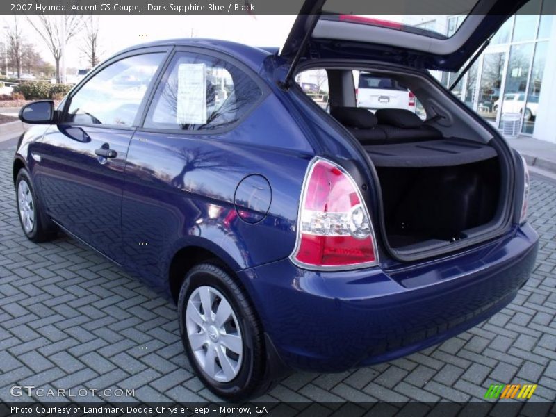 Dark Sapphire Blue / Black 2007 Hyundai Accent GS Coupe