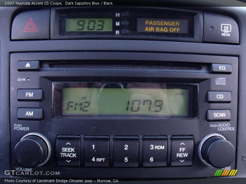 Dark Sapphire Blue / Black 2007 Hyundai Accent GS Coupe