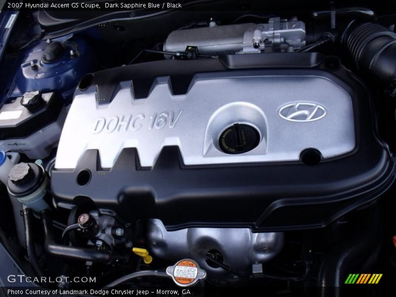 Dark Sapphire Blue / Black 2007 Hyundai Accent GS Coupe