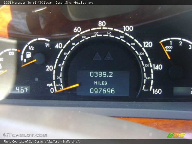 Desert Silver Metallic / Java 2001 Mercedes-Benz S 430 Sedan