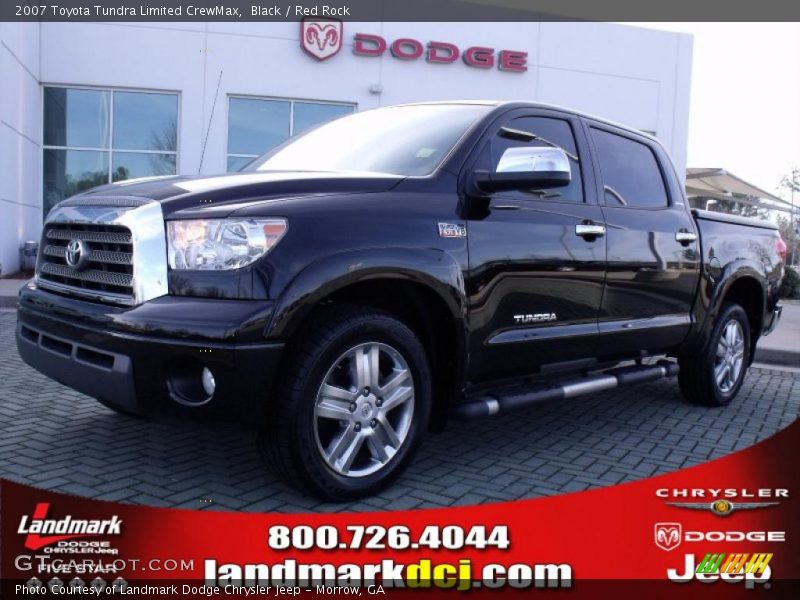 Black / Red Rock 2007 Toyota Tundra Limited CrewMax