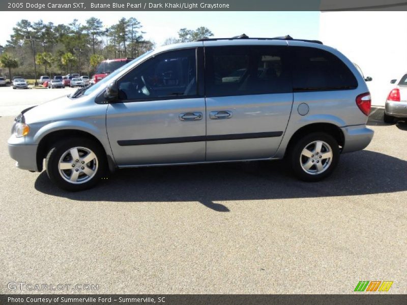 Butane Blue Pearl / Dark Khaki/Light Graystone 2005 Dodge Caravan SXT