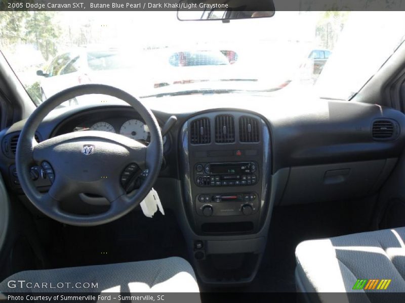 Butane Blue Pearl / Dark Khaki/Light Graystone 2005 Dodge Caravan SXT