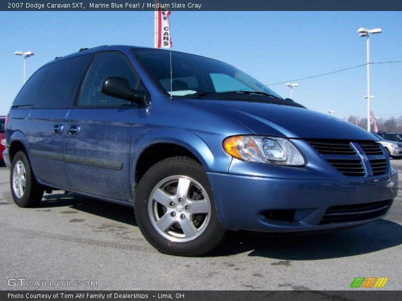 Marine Blue Pearl / Medium Slate Gray 2007 Dodge Caravan SXT