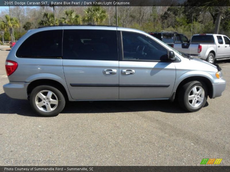 Butane Blue Pearl / Dark Khaki/Light Graystone 2005 Dodge Caravan SXT