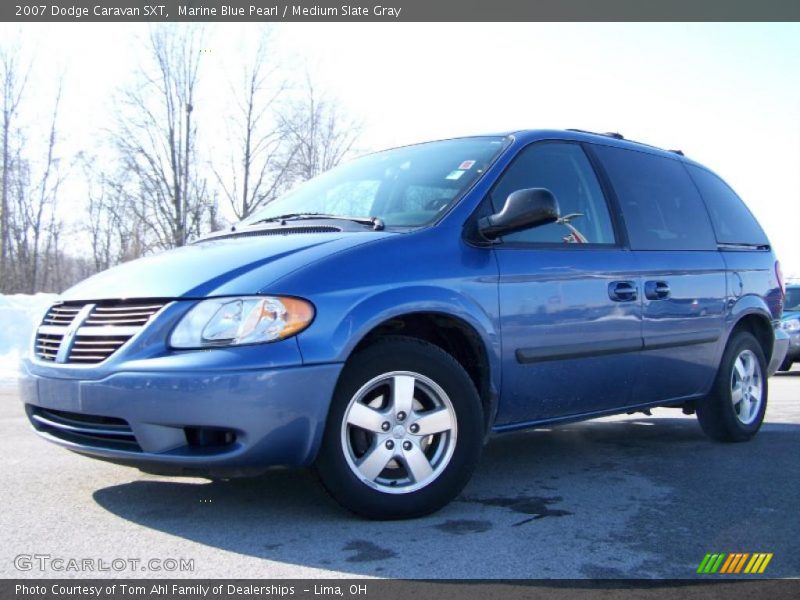 Marine Blue Pearl / Medium Slate Gray 2007 Dodge Caravan SXT