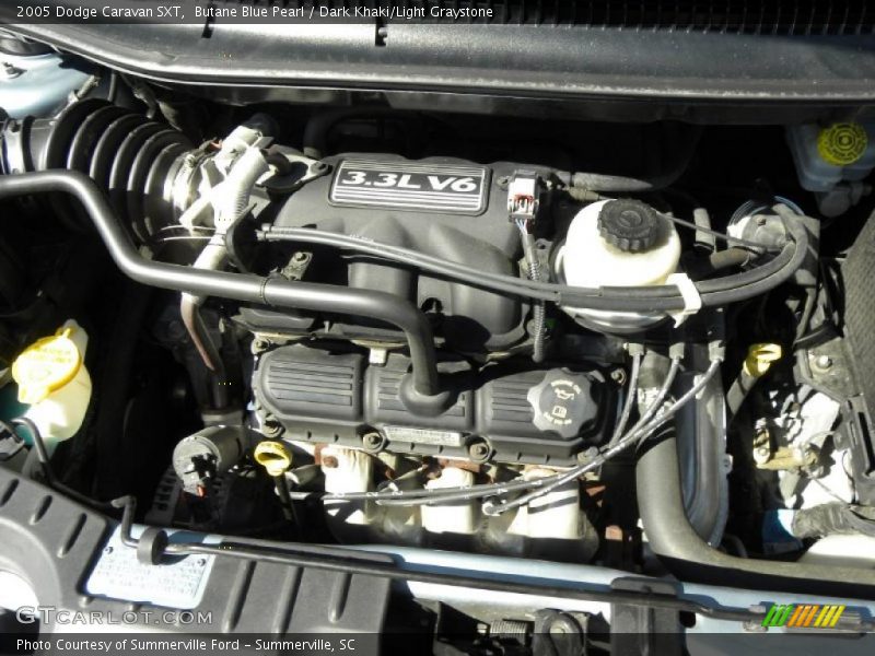 Butane Blue Pearl / Dark Khaki/Light Graystone 2005 Dodge Caravan SXT