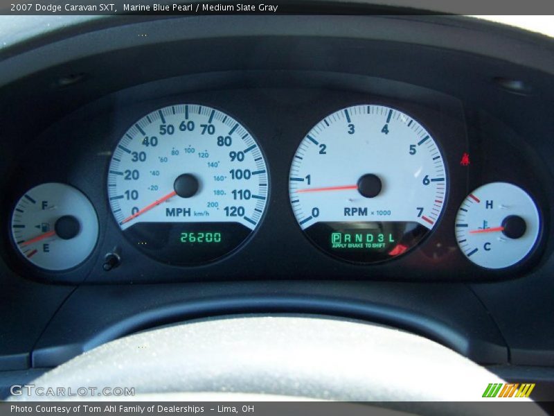 Marine Blue Pearl / Medium Slate Gray 2007 Dodge Caravan SXT