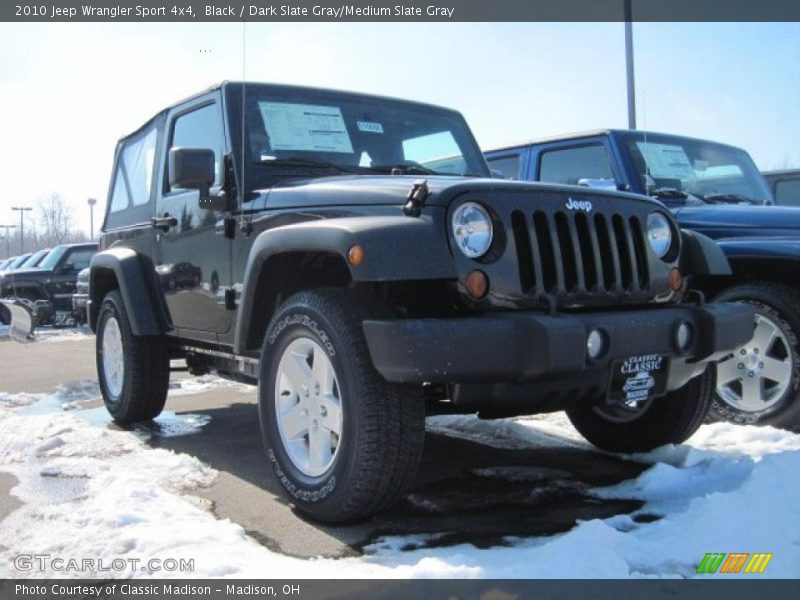 Black / Dark Slate Gray/Medium Slate Gray 2010 Jeep Wrangler Sport 4x4