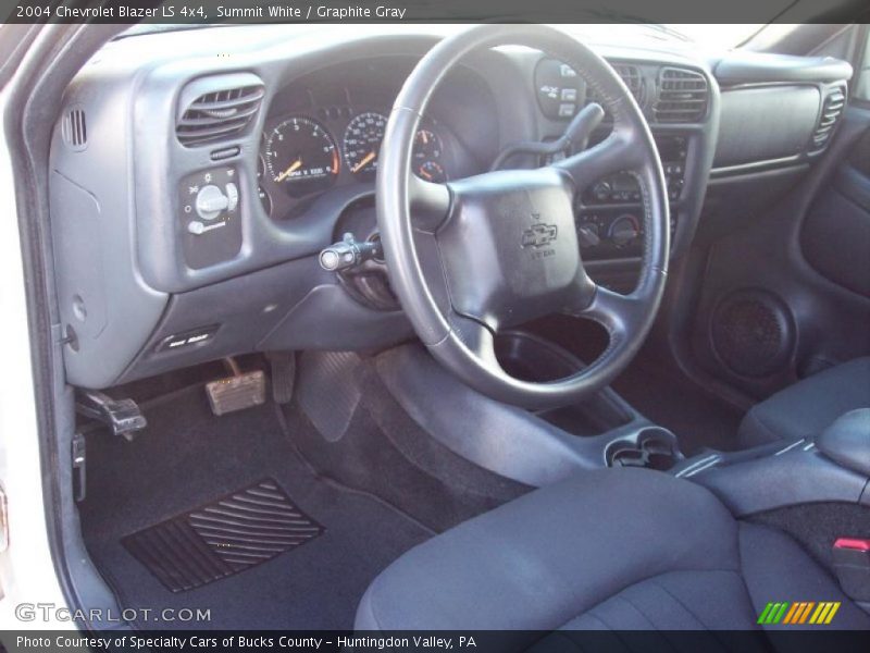 Summit White / Graphite Gray 2004 Chevrolet Blazer LS 4x4