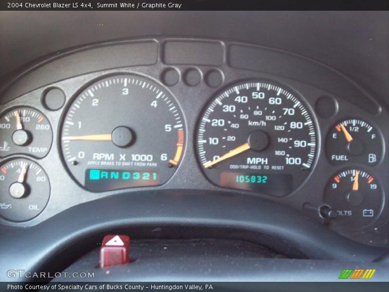 Summit White / Graphite Gray 2004 Chevrolet Blazer LS 4x4