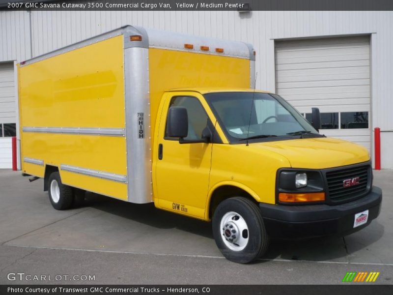 Yellow / Medium Pewter 2007 GMC Savana Cutaway 3500 Commercial Cargo Van