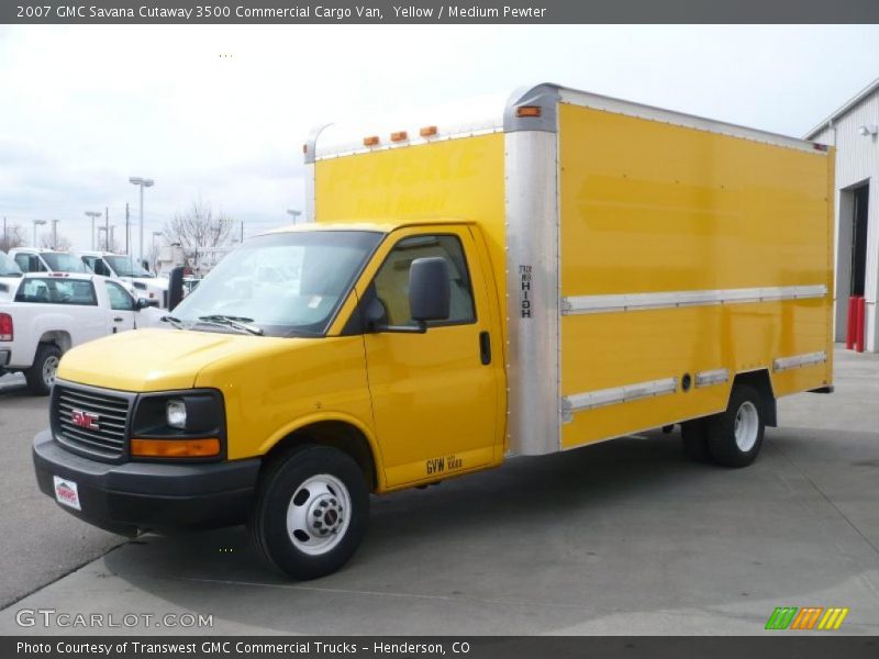 Yellow / Medium Pewter 2007 GMC Savana Cutaway 3500 Commercial Cargo Van