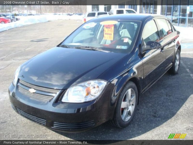 Black / Gray 2008 Chevrolet Cobalt LT Sedan