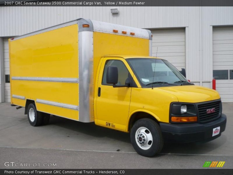 Yellow / Medium Pewter 2007 GMC Savana Cutaway 3500 Commercial Cargo Van