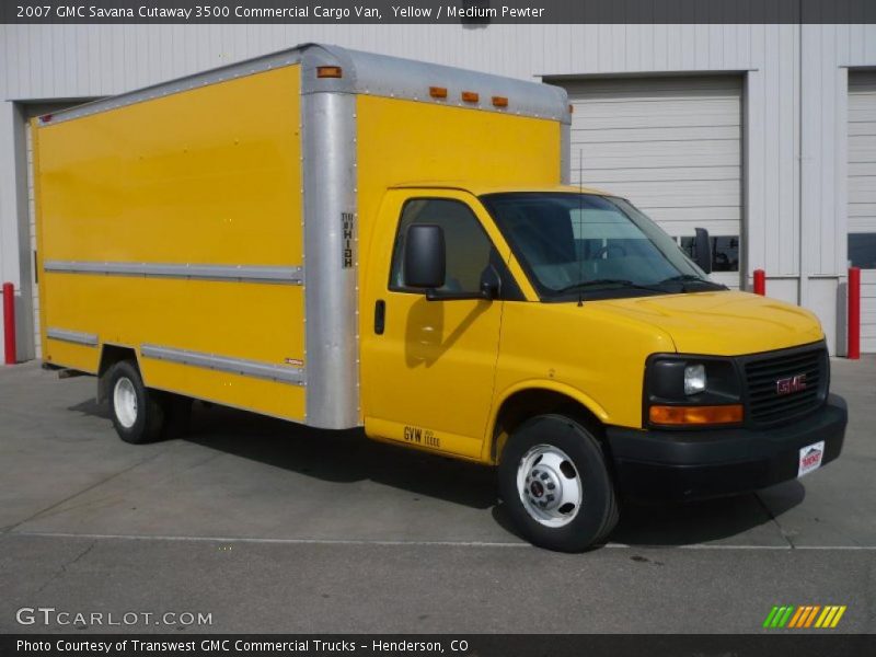 Yellow / Medium Pewter 2007 GMC Savana Cutaway 3500 Commercial Cargo Van