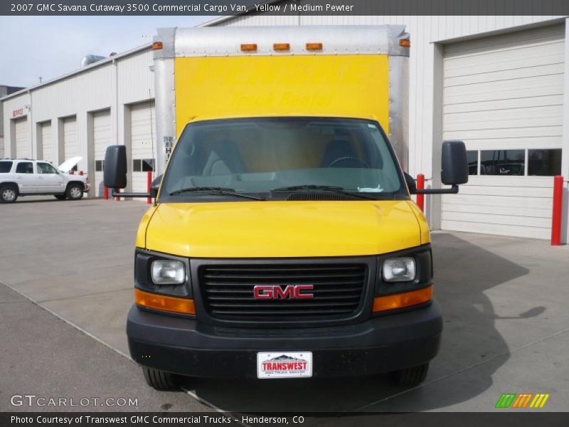 Yellow / Medium Pewter 2007 GMC Savana Cutaway 3500 Commercial Cargo Van