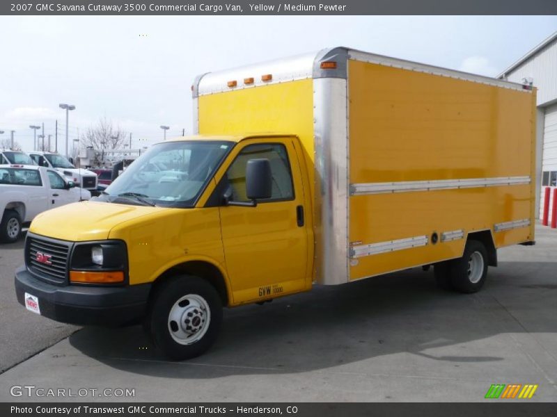 Yellow / Medium Pewter 2007 GMC Savana Cutaway 3500 Commercial Cargo Van