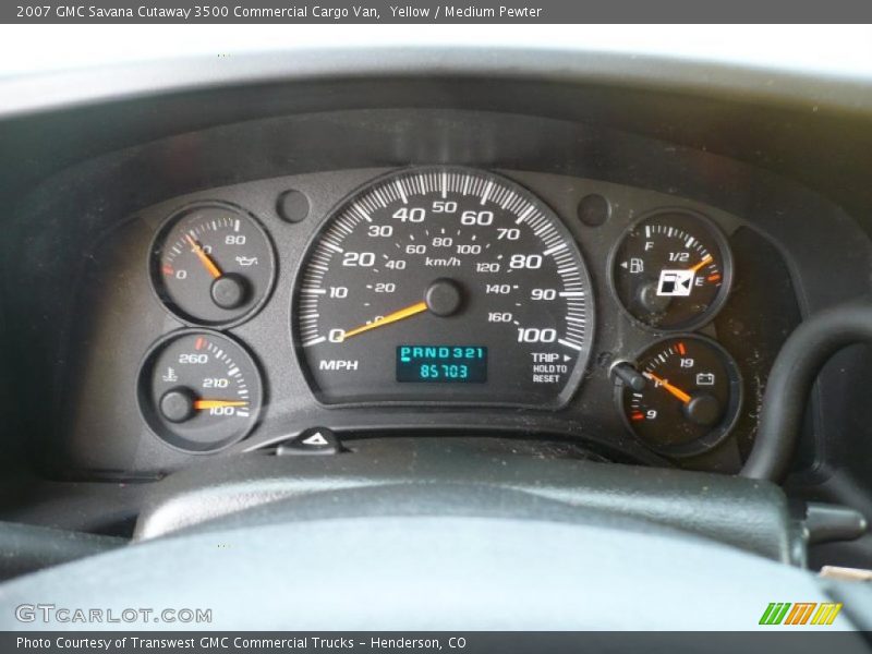 Yellow / Medium Pewter 2007 GMC Savana Cutaway 3500 Commercial Cargo Van