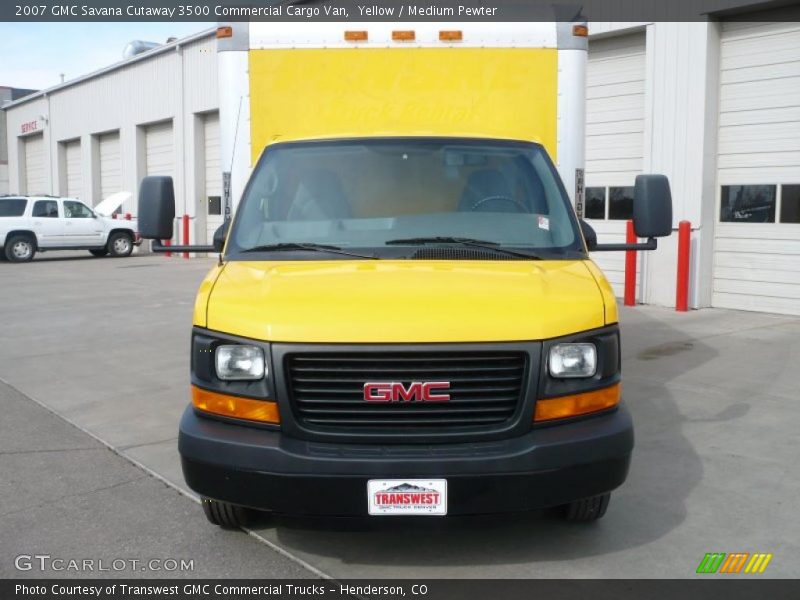 Yellow / Medium Pewter 2007 GMC Savana Cutaway 3500 Commercial Cargo Van