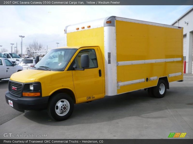 Yellow / Medium Pewter 2007 GMC Savana Cutaway 3500 Commercial Cargo Van