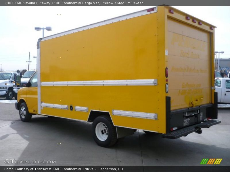 Yellow / Medium Pewter 2007 GMC Savana Cutaway 3500 Commercial Cargo Van