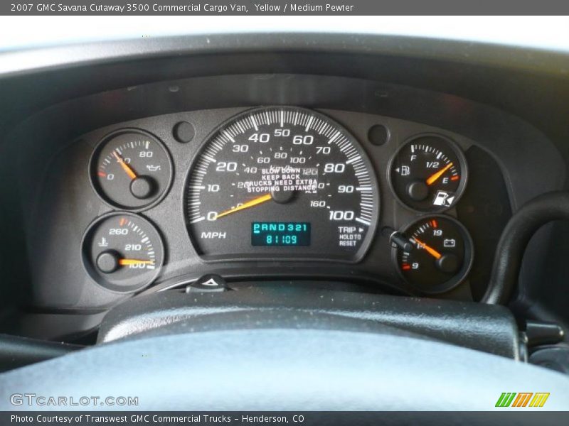Yellow / Medium Pewter 2007 GMC Savana Cutaway 3500 Commercial Cargo Van