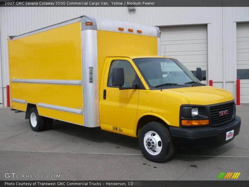 Yellow / Medium Pewter 2007 GMC Savana Cutaway 3500 Commercial Cargo Van