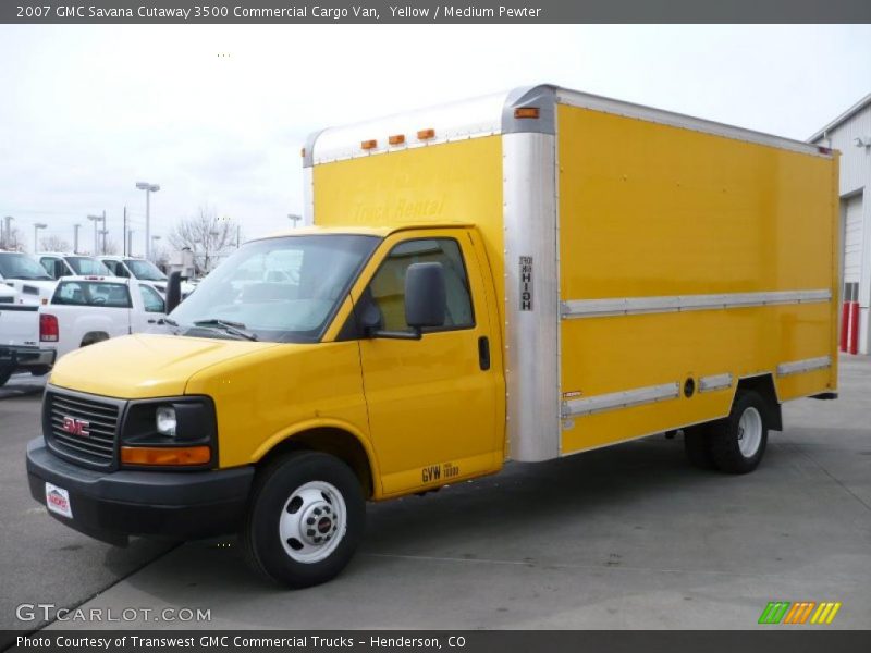 Yellow / Medium Pewter 2007 GMC Savana Cutaway 3500 Commercial Cargo Van