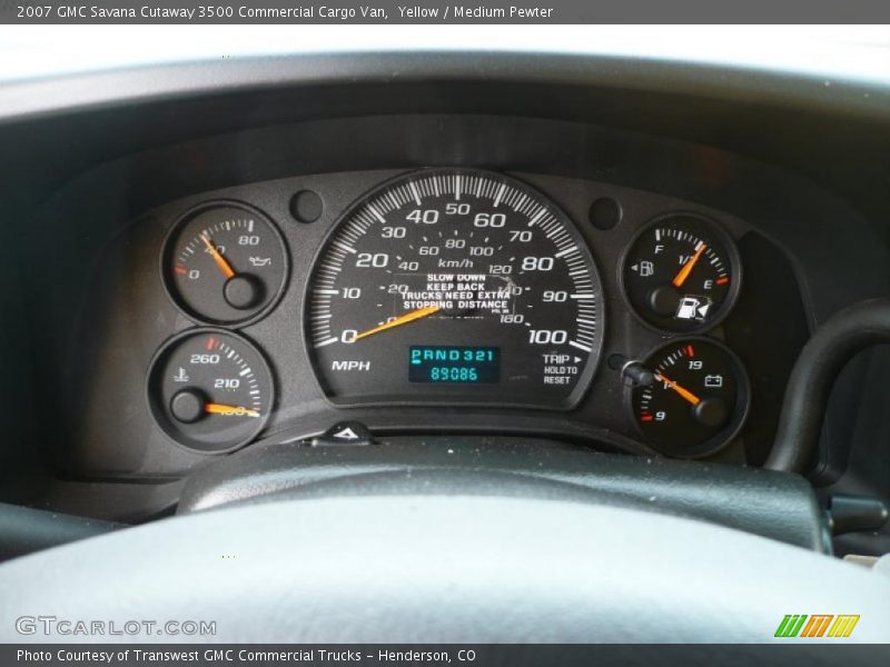 Yellow / Medium Pewter 2007 GMC Savana Cutaway 3500 Commercial Cargo Van