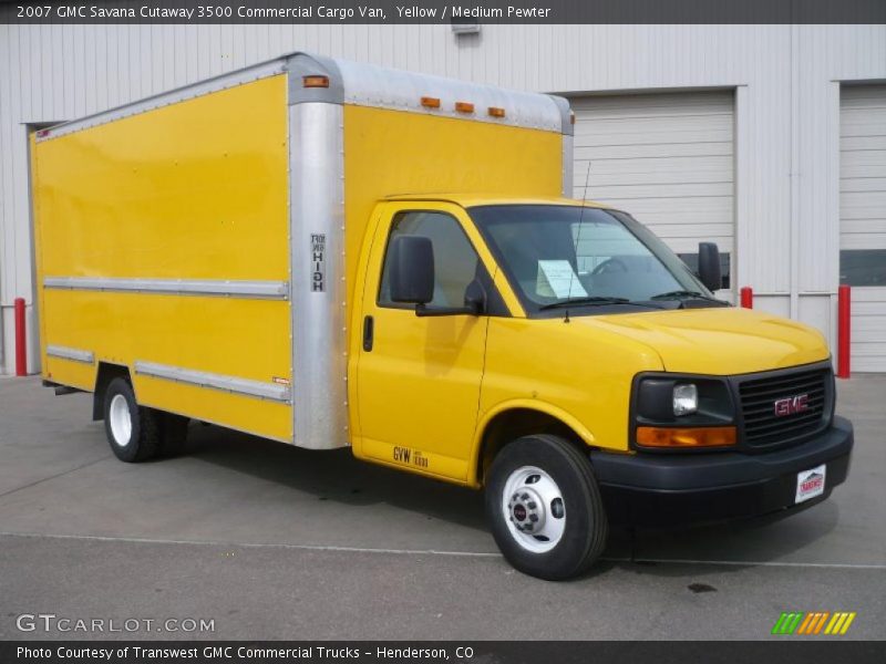 Yellow / Medium Pewter 2007 GMC Savana Cutaway 3500 Commercial Cargo Van