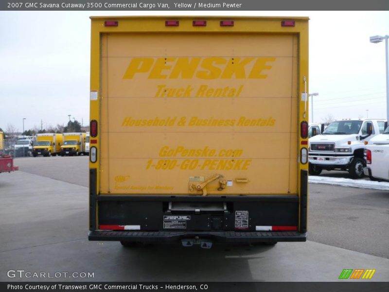 Yellow / Medium Pewter 2007 GMC Savana Cutaway 3500 Commercial Cargo Van