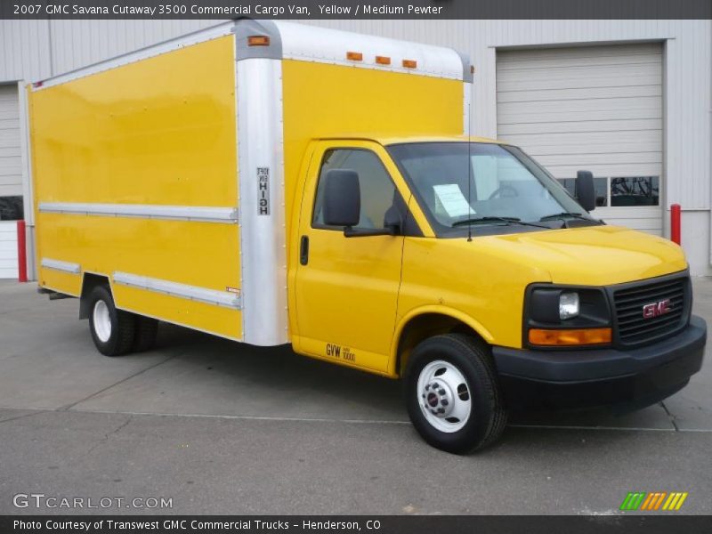 Yellow / Medium Pewter 2007 GMC Savana Cutaway 3500 Commercial Cargo Van