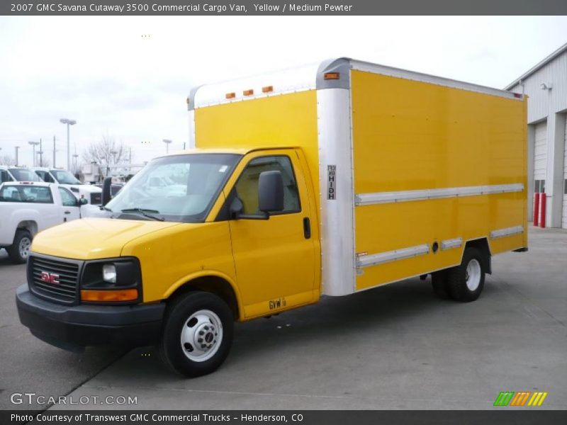 Yellow / Medium Pewter 2007 GMC Savana Cutaway 3500 Commercial Cargo Van