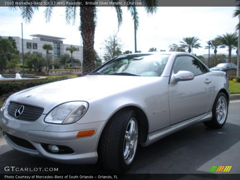 Brilliant Silver Metallic / Charcoal 2003 Mercedes-Benz SLK 32 AMG Roadster