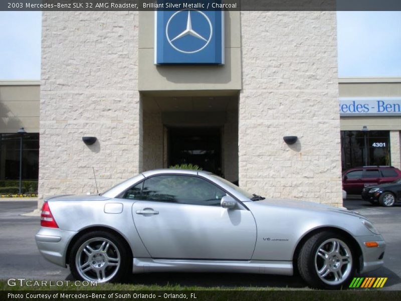 Brilliant Silver Metallic / Charcoal 2003 Mercedes-Benz SLK 32 AMG Roadster