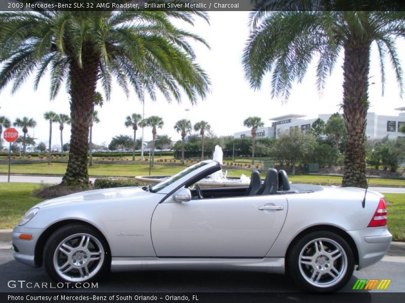 Brilliant Silver Metallic / Charcoal 2003 Mercedes-Benz SLK 32 AMG Roadster
