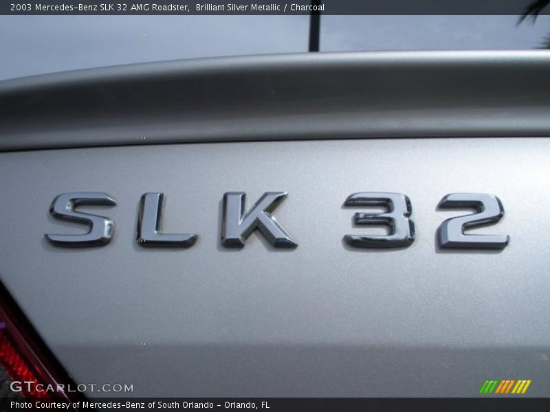Brilliant Silver Metallic / Charcoal 2003 Mercedes-Benz SLK 32 AMG Roadster