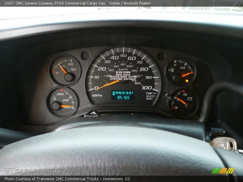 Yellow / Medium Pewter 2007 GMC Savana Cutaway 3500 Commercial Cargo Van