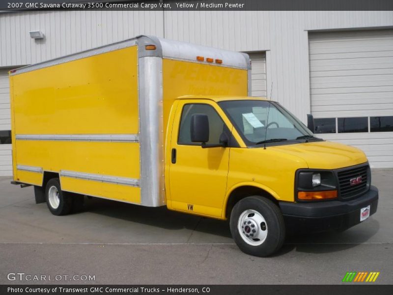 Yellow / Medium Pewter 2007 GMC Savana Cutaway 3500 Commercial Cargo Van