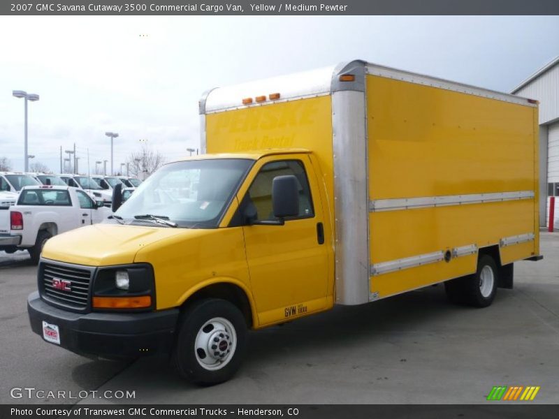 Yellow / Medium Pewter 2007 GMC Savana Cutaway 3500 Commercial Cargo Van