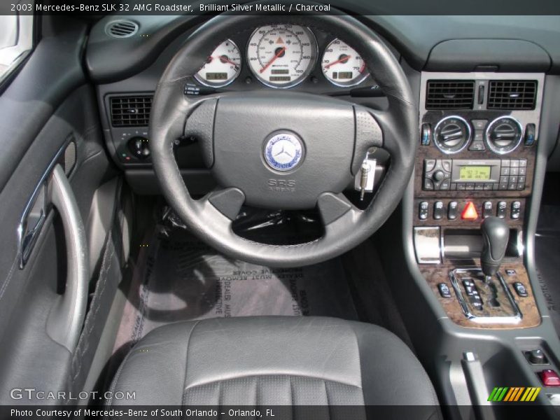 Brilliant Silver Metallic / Charcoal 2003 Mercedes-Benz SLK 32 AMG Roadster