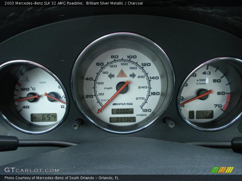 Brilliant Silver Metallic / Charcoal 2003 Mercedes-Benz SLK 32 AMG Roadster