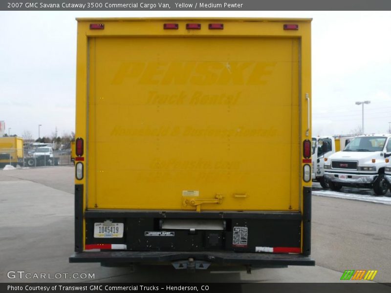 Yellow / Medium Pewter 2007 GMC Savana Cutaway 3500 Commercial Cargo Van