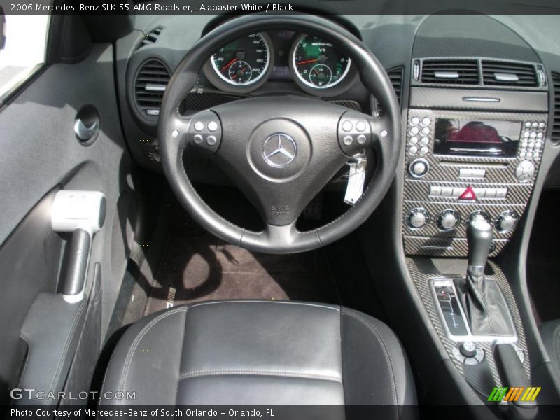 Alabaster White / Black 2006 Mercedes-Benz SLK 55 AMG Roadster