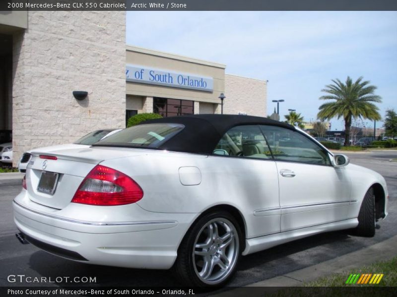 Arctic White / Stone 2008 Mercedes-Benz CLK 550 Cabriolet