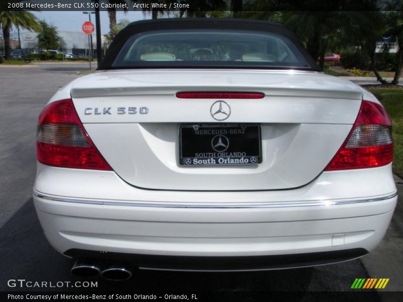 Arctic White / Stone 2008 Mercedes-Benz CLK 550 Cabriolet
