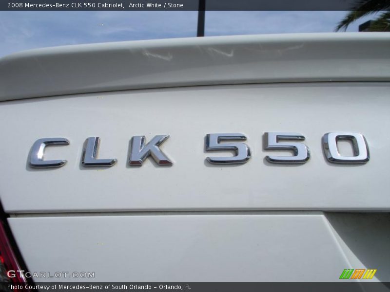 Arctic White / Stone 2008 Mercedes-Benz CLK 550 Cabriolet
