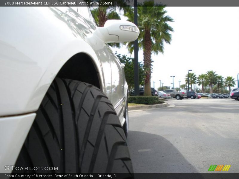 Arctic White / Stone 2008 Mercedes-Benz CLK 550 Cabriolet